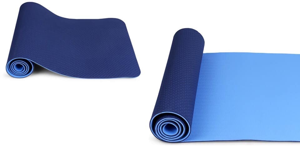 Thảm tập Yoga, Gym 8mm 2 Lớp cao cấp không mùi + Túi Đựng Thảm, thảm đúc liền dày 8mm màu ngẫu nhiên - Hàng nhập khẩu