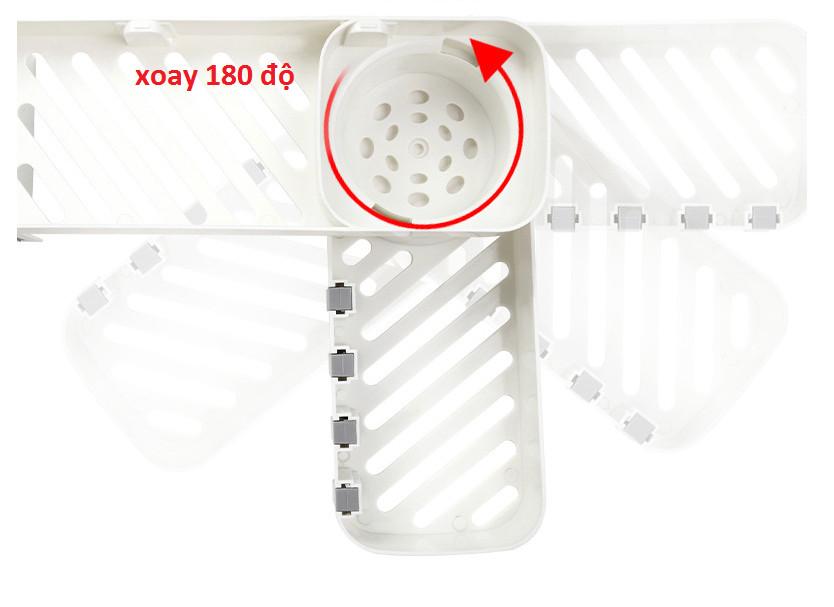 Kệ để đồ nhà tắm xoay 180 2 tầng sang trọng siêu chắc chắn, tiện dụng GD236-KNTXoay