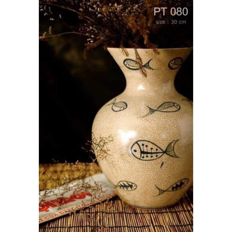 Bình hoa men rạn cổ H30cm