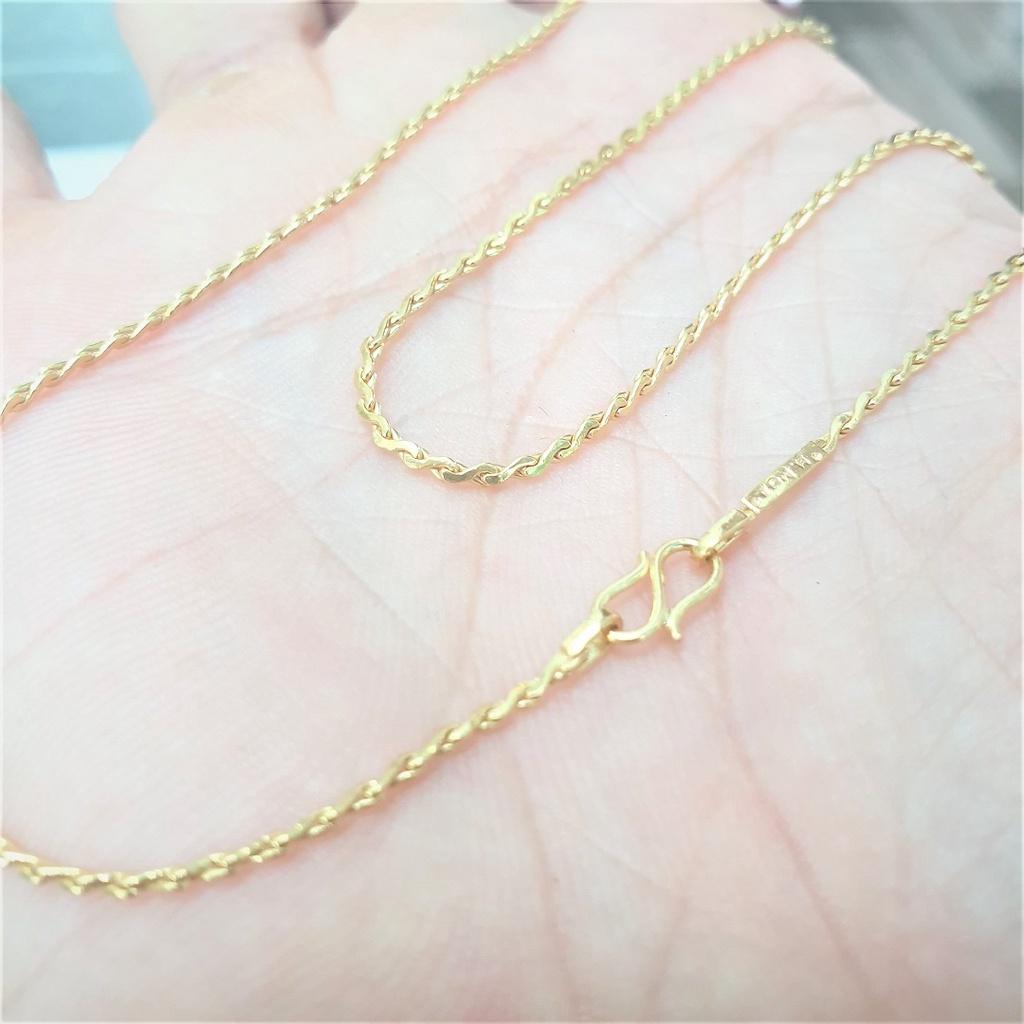 Dây Chuyền Nữ Dập Khít Kiểu Đơn Giản-Dùng lâu dài tắm rửa thoải mái không phai