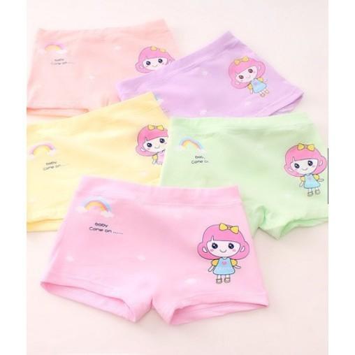 Quần Lót Bé Gái SET 5 Quần Lót Đùi, Quần Lót Tam Giác Cotton Siêu Dễ Thương