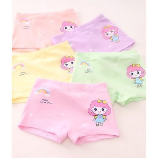 Quần Lót Bé Gái SET 5 Quần Lót Đùi, Quần Lót Tam Giác Cotton Siêu Dễ Thương (Mẫu ngẫu nhiên)