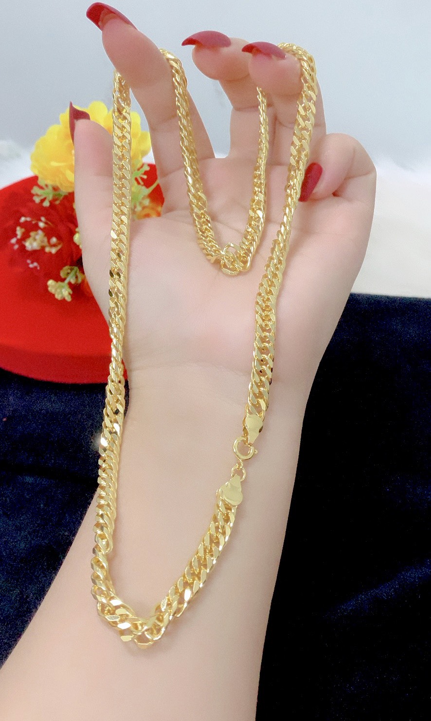 Dây chuyền nam kiểu lặc mạ 24.k trọng lượng 1 cây