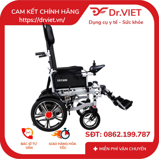 Xe điện đa tiện ích ngả nằm Lucass X802 - Dành cho người già và khuyết tật, nâng hạ bằng thủy lực