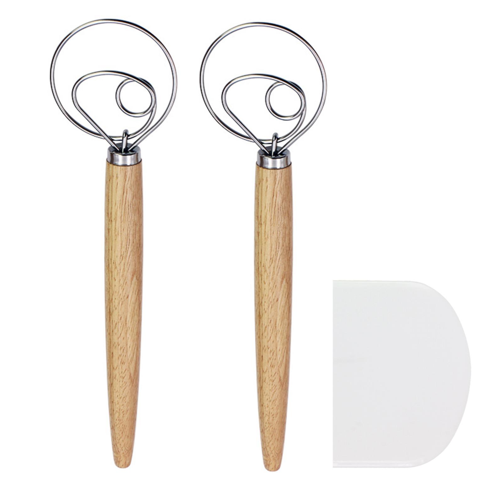3 Lòng Trứng Inox Be Bánh Mì Dao Bột Đánh Cối Xay Trứng Be Phối Dụng Cụ Bánh Mì Nhào Bột