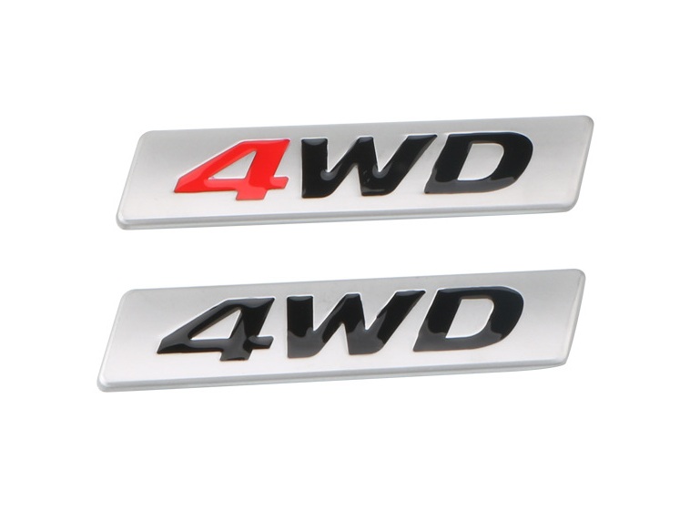 Tem chữ logo 4WD dán trang trí xe ô tô