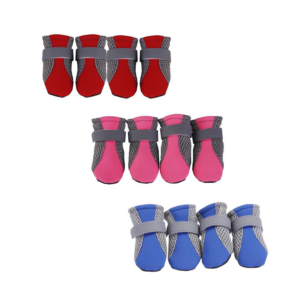 S/M/L Skid-proof Pet Dog Shoes, Puppy Boots Booties, Pets Paw Protector Red S