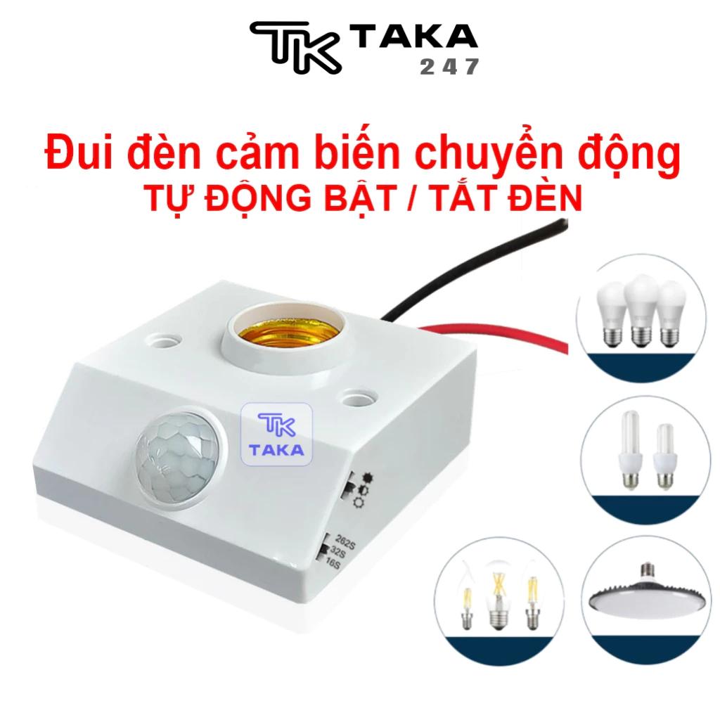 Đui đèn cảm biến chuyển động hồng ngoại cảm ứng cơ thể con người chất liệu PC cao cấp thích hợp với mọi loại đèn đuôiE27
