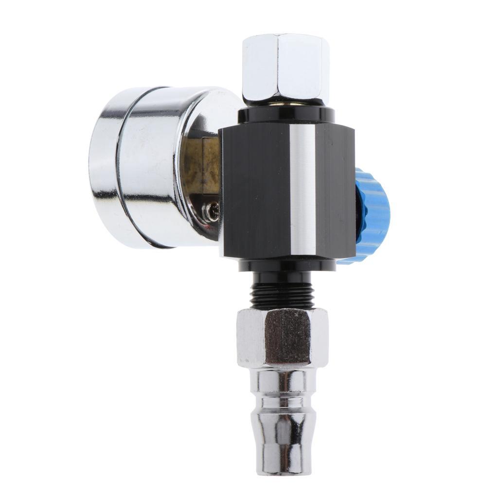 3X  Air Pressure Regulator  Air Gauge Blue