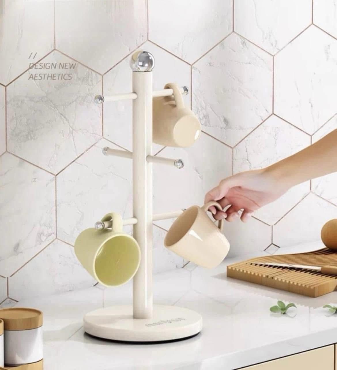 Giá treo cốc mrbin UK Tina màu trắng kem Retro Hàng chính hãng