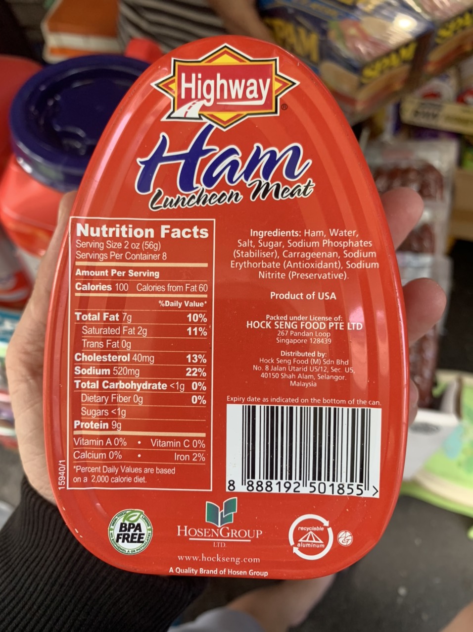 Thịt hộp Ham Luncheon Mead Highway 454g (16oz) - Hàng nhập Mỹ