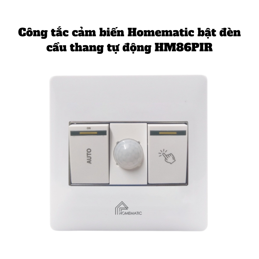 Công tắc cảm biến Homematic bật đèn cầu thang tự động HM86PIR