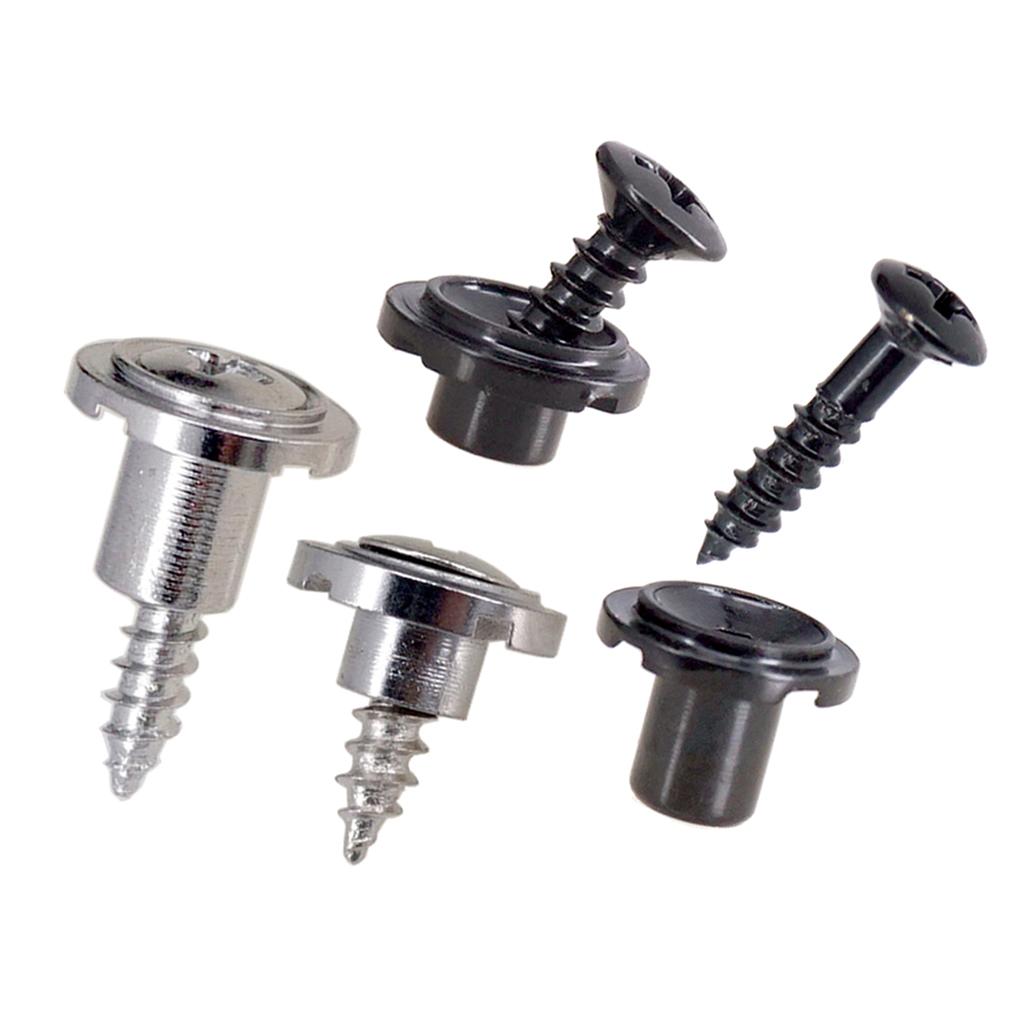 Sunnimix Vòng Dây Cây Bình Giữ Nhiệt & Bộ Ốc Vít Cho Guitar Fender ST Đen + Bạc
