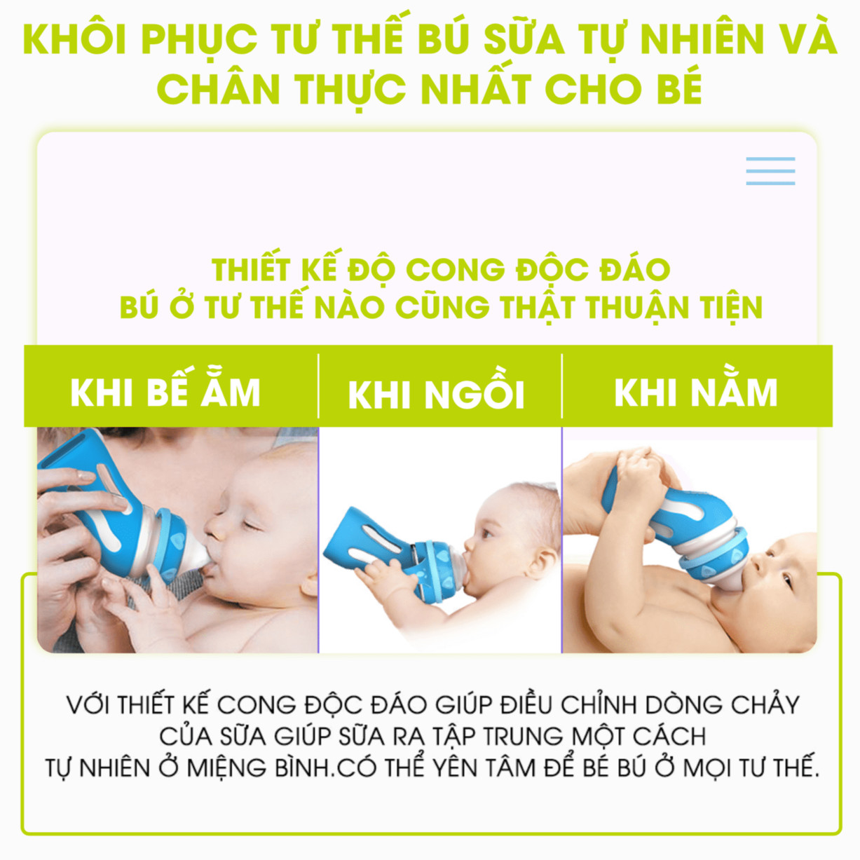 Bình Sữa Báo Nóng Tiny Baby - Bình Sữa Đa Năng Nhật Bản 180ml