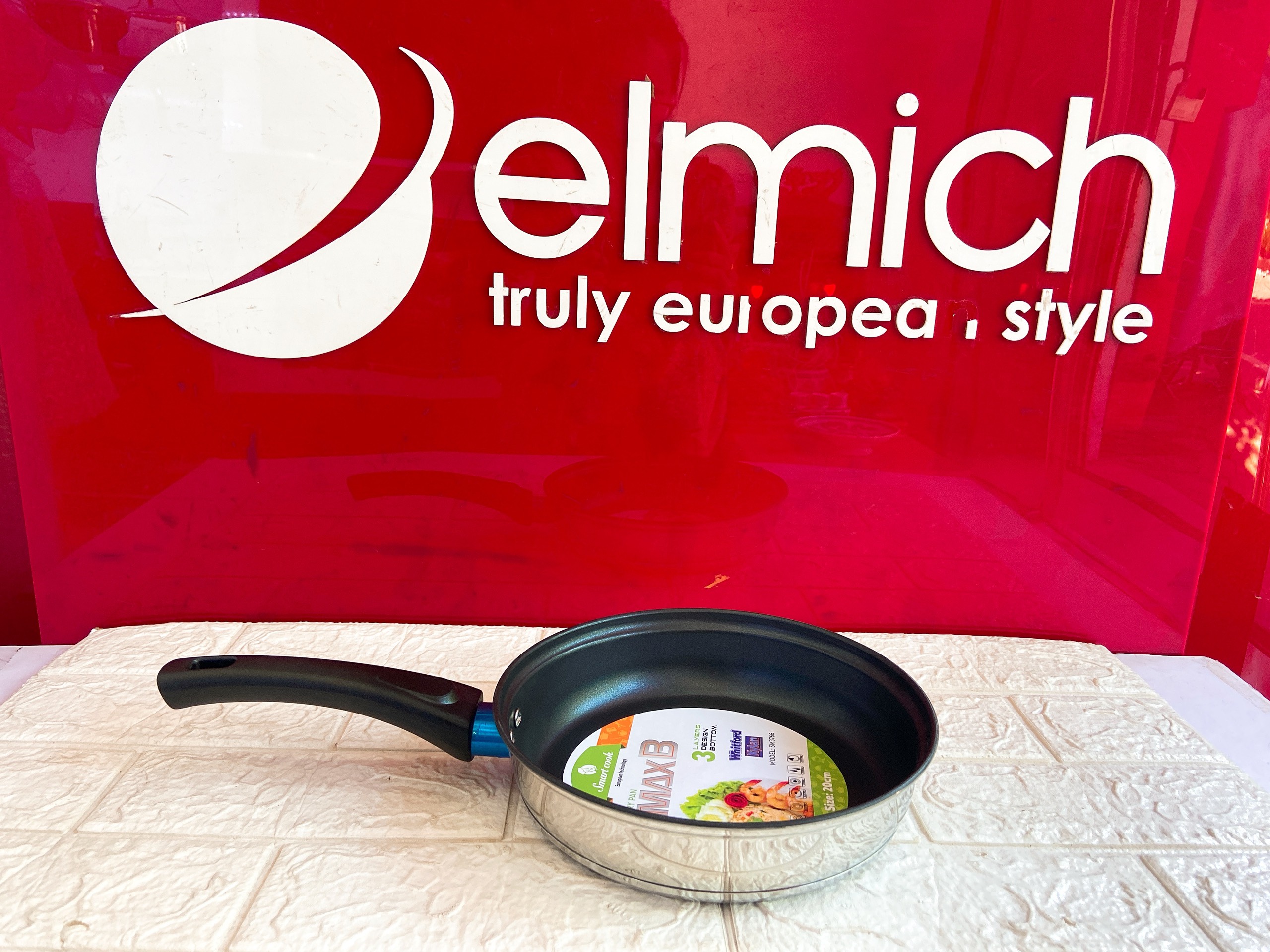 CHẢO INOX CHỐNG DÍNH ELMICH SMARTCOOK 3 ĐÁY MAX B 24CM