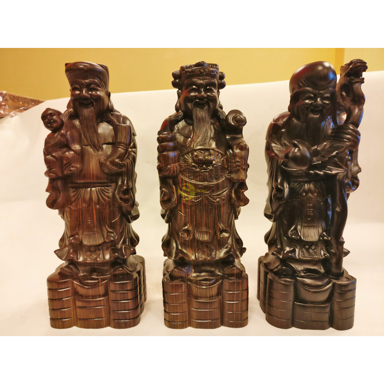 Tượng tam đa gỗ mun cao 40