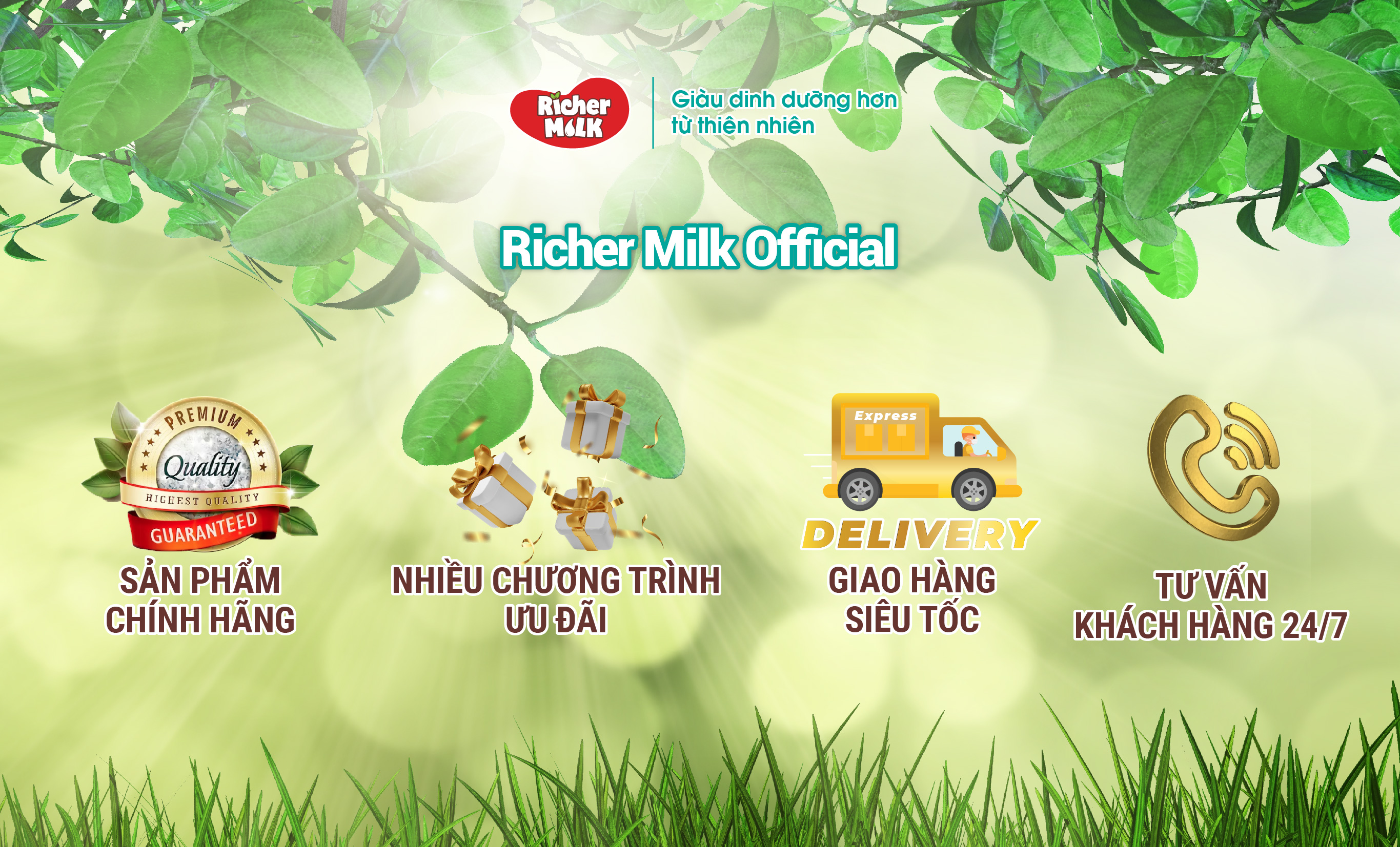 Mini Bloom Sữa Hạt Điều Vị Nguyên Bản Richer Milk - Thùng 16 Hộp 180ml