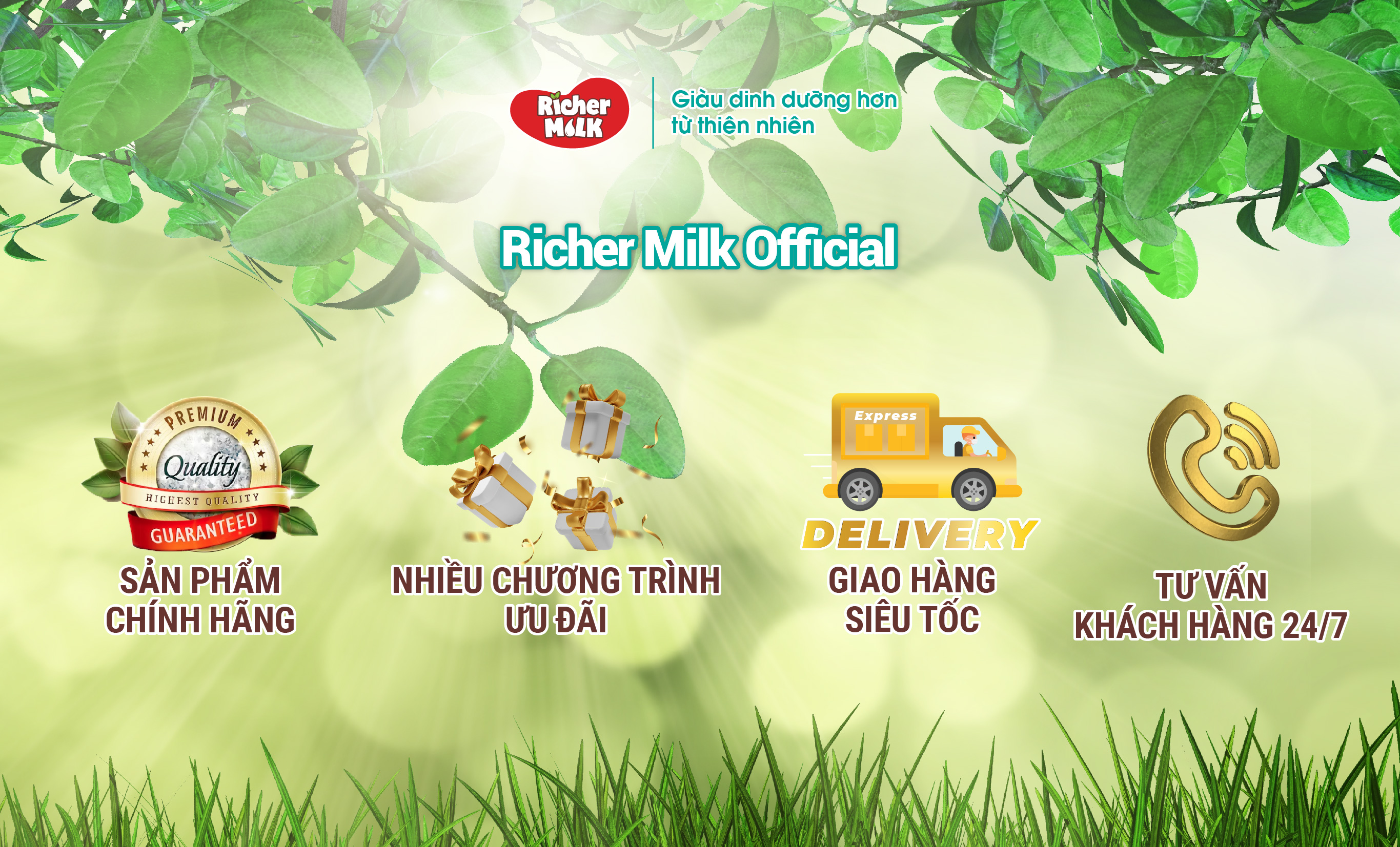 Mini Bloom Sữa Hạt Điều Nguyên Bản Richer Milk (180ml x 16 hộp)
