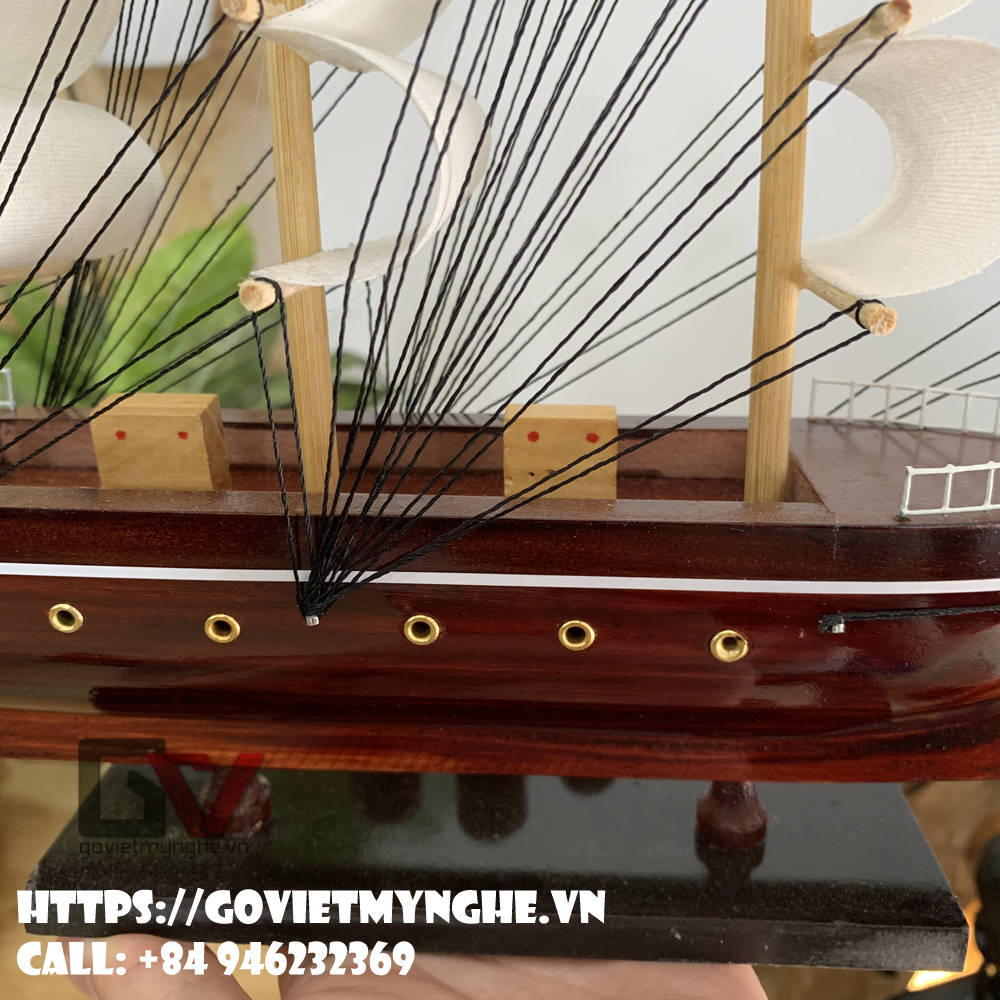 Mô Hình Thuyền Gỗ Chở Hàng Le Belem Thân 30cm - Gỗ Tự Nhiên