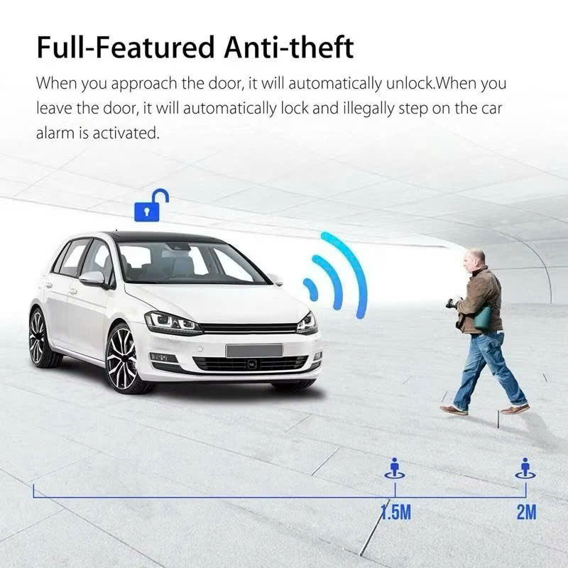 Bộ Smartkey Ô Tô Cao Cấp PKE – Đề Nổ Từ Xa, Tự Động Khóa Mở Cửa Xe Tiện Lợi