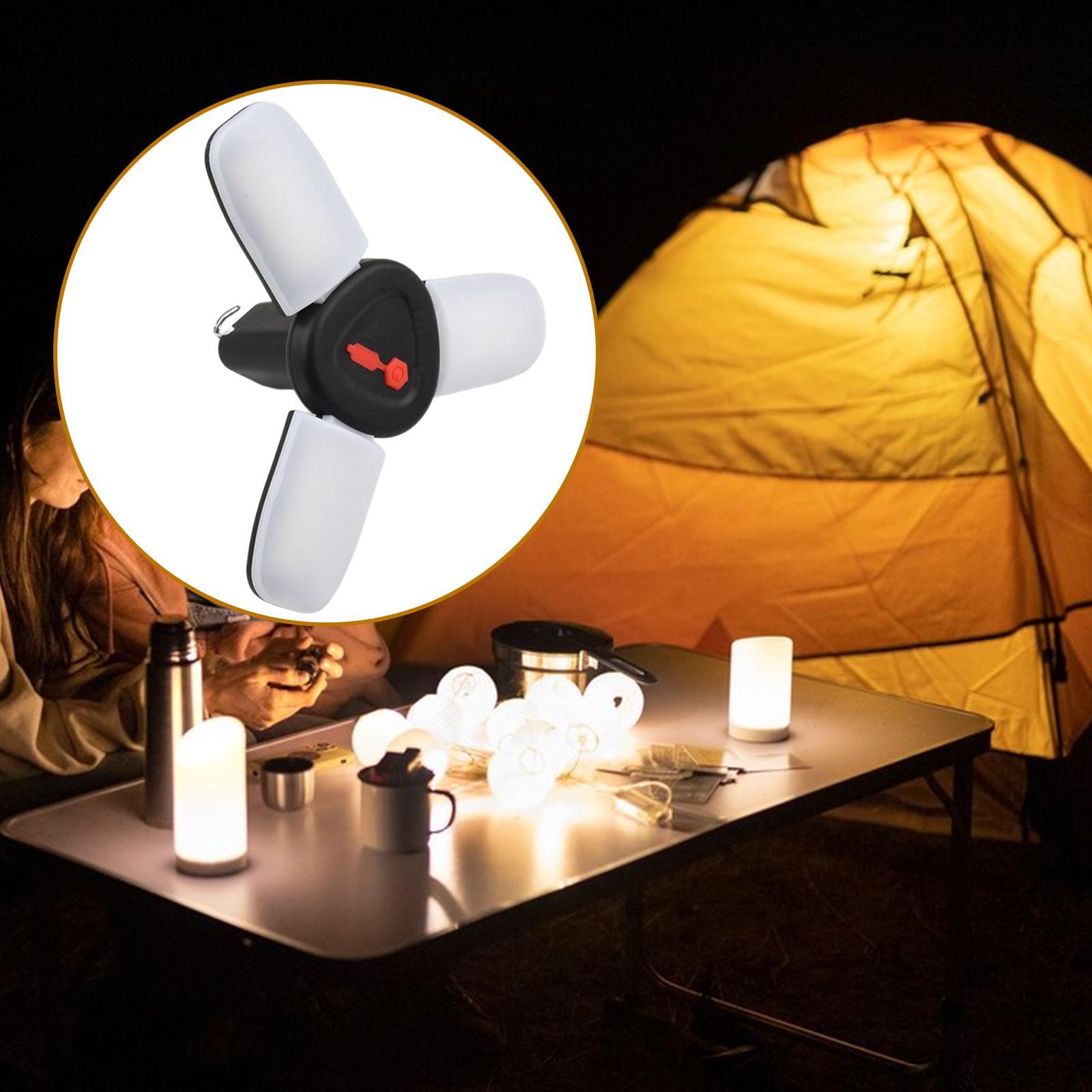LED Camping Light Outdoor, USB Tent Lantern Rechargeable Foldable, Hanging Work Lights Camp Lamp 3 Modes Waterproof Emergency Light