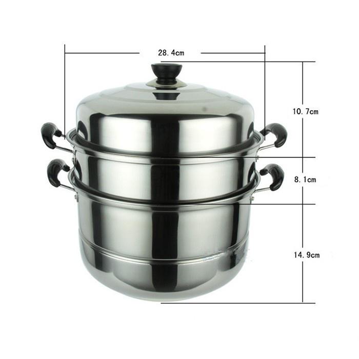 Nồi Hấp 4 Tầng INOX 28cm Loại 1