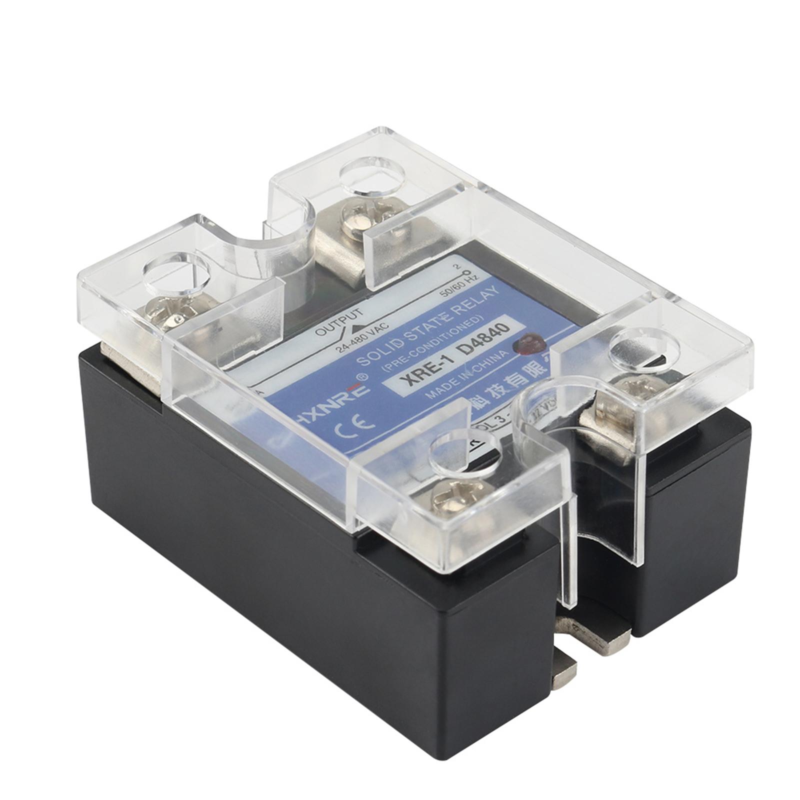 XRE-1 D4840 SSR Solid State Relay DC-AC 3-32V DC to AC24-480V 3D Printer Accessories Parts, Material:metal, plastic, electronic parts.
