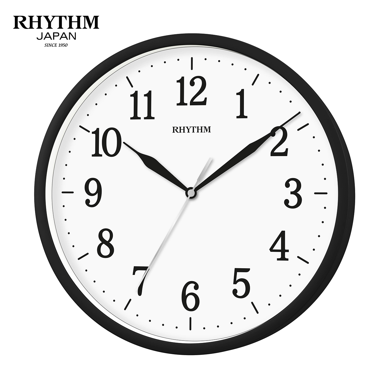 Đồng hồ Rhythm CMG622NR02- Kt 25.7 x 4.0cm, 520g, Vỏ nhựa. Dùng Pin.