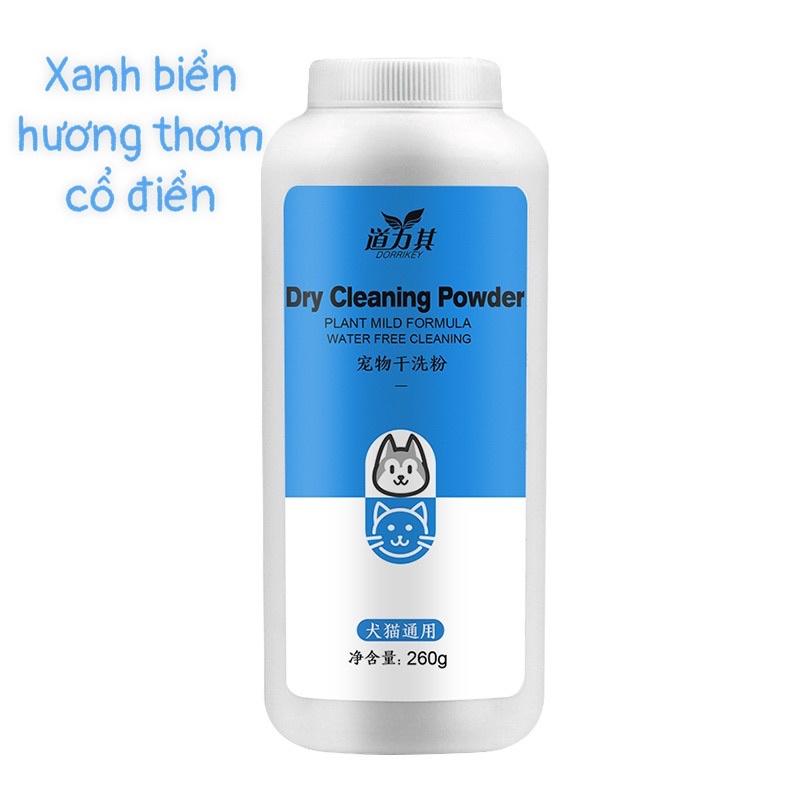 Sữa tắm khô cho thú cưng chó mèo Dorrikey 260g - Bột tắm khô cho chó mèo