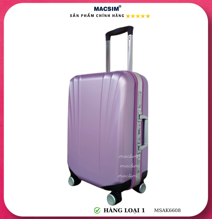 Vali cao cấp Macsim Aksen hàng loại 1 MSAK6608 cỡ 20inch ( màu tím)