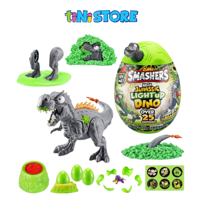 Đồ chơi trứng khủng long Jurassic phát sáng bí ẩn Smashers S1 - cỡ lớn