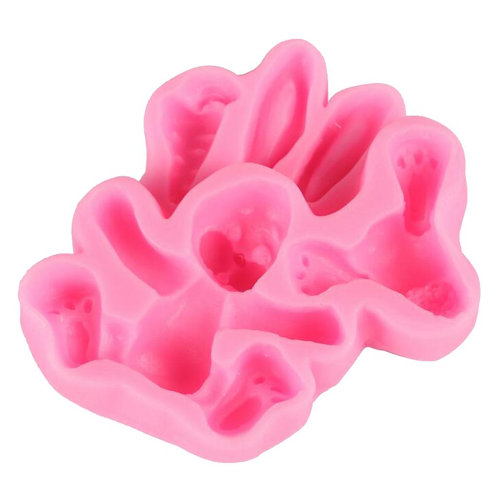 Silicone Fondant Cake Mould Cute Bunny Sugar Chocolate Mold Party Decoration