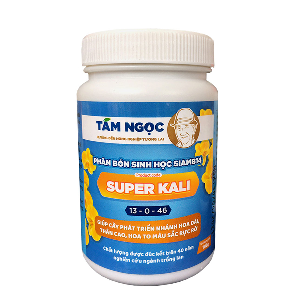 Phân bón sinh học Super Kali - Tám Ngọc - Lọ 100gr