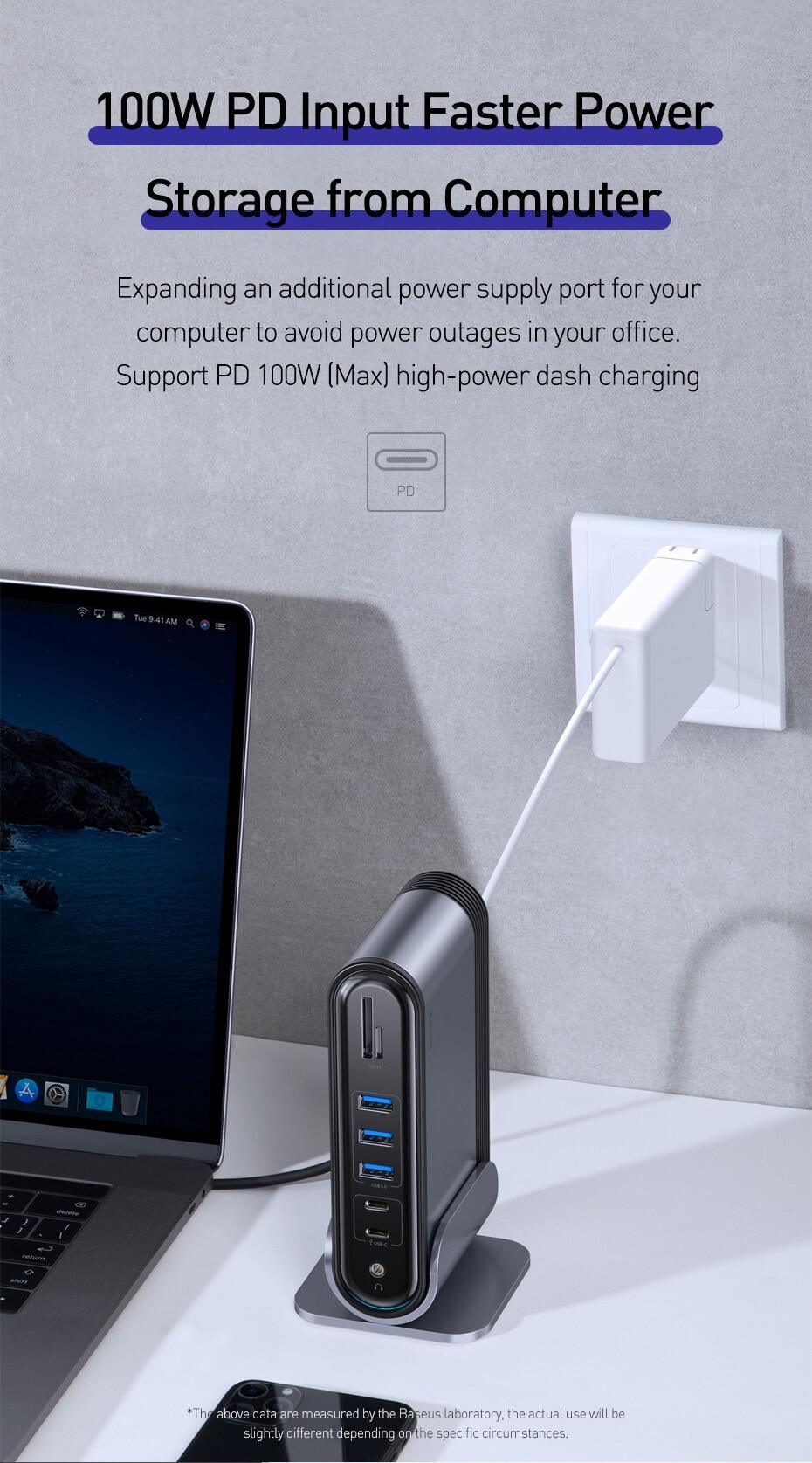 Hub đa năng Baseus 17in1/16in1 từ USB-C sang 4K HD/RJ45/VGA/USB 3.0/USB 2.0/PD/SD+TF cho máy tính xách tay MacBook Pro...- Hàng Chính Hãng