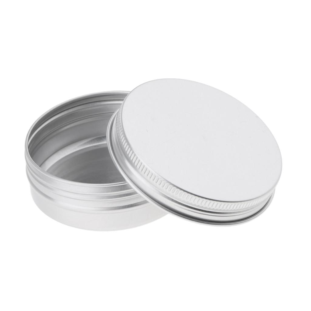 10 X 60ml Mỹ Phẩm Nhôm Tròn Kem Rỗng Lip Balm Hộp đựng Lọ Tin