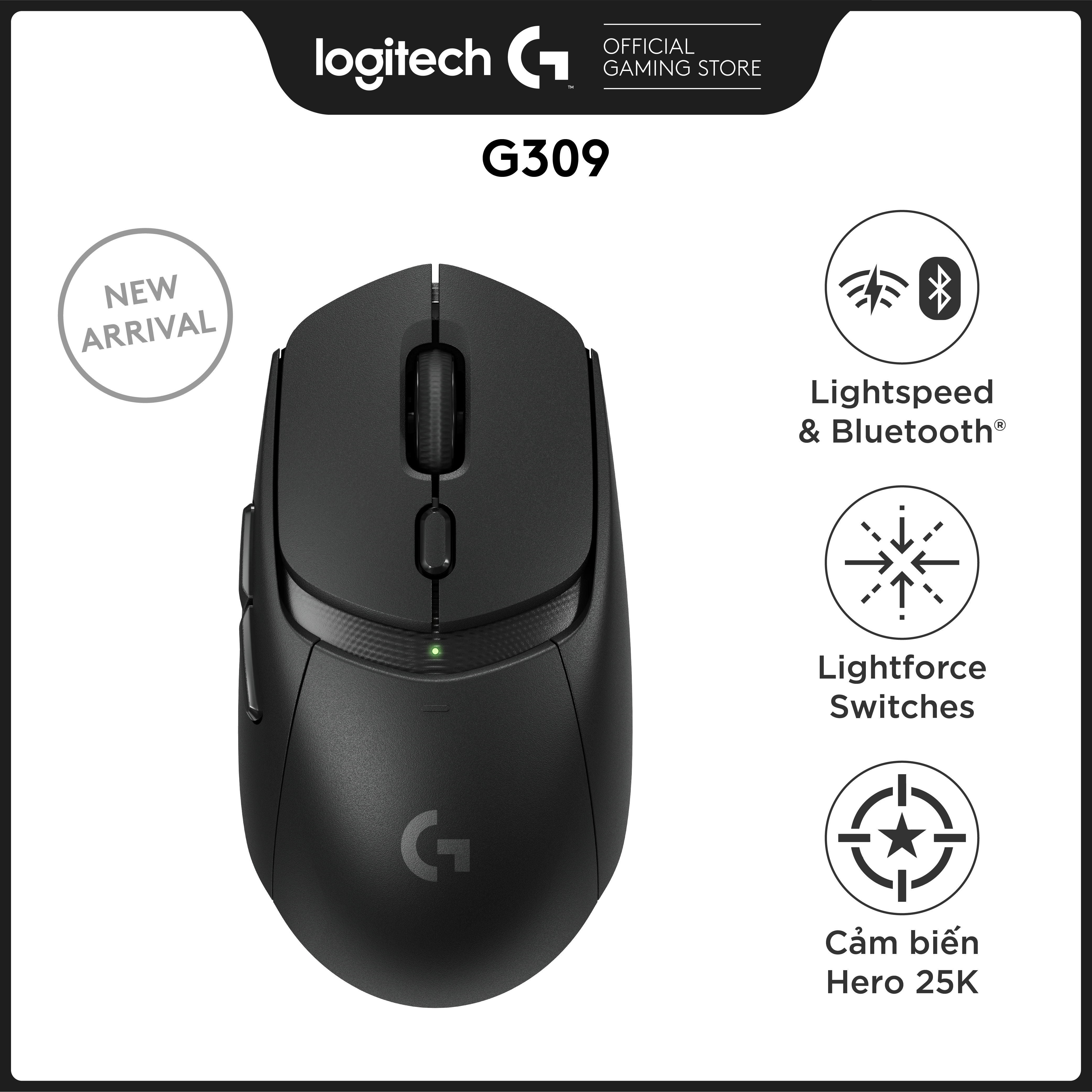 Chuột Gaming Không Dây Logitech G309 LightSpeed - Hàng Chính Hãng
