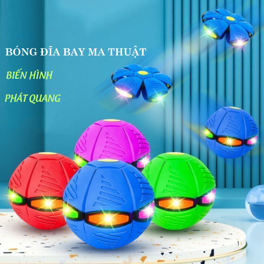 Đồ chơi bóng ma thuật biến hình thành đĩa bay có đèn led đồ chơi cho bé vận động, quà tặng sinh nhật cho bé