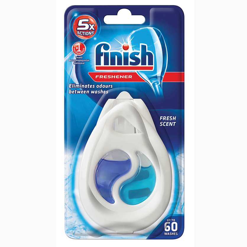 Tinh dầu treo khử mùi máy rửa chén Finish Dishwasher Freshener Odor Stop 60x QT017393