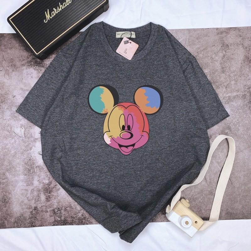 Áo Thun Tay Ngắn UNISEX MICKEY Cầu vồng - Hình chụp thật