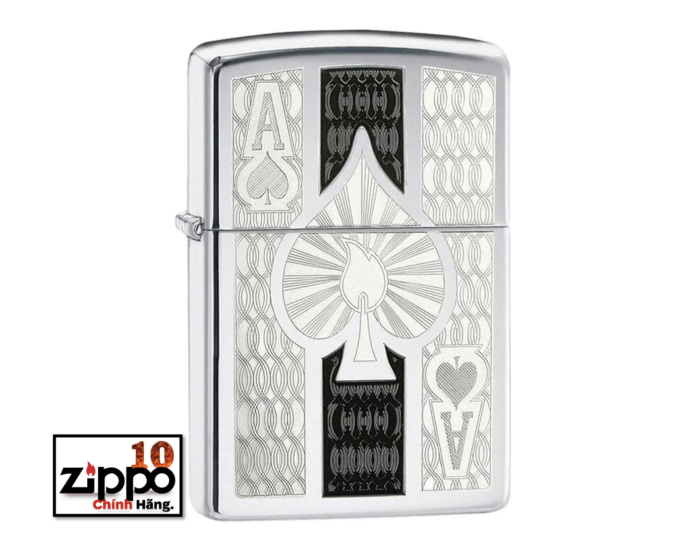 Bật lửa Zippo 24196 Intricate Spade Design - Chính hãng 100%