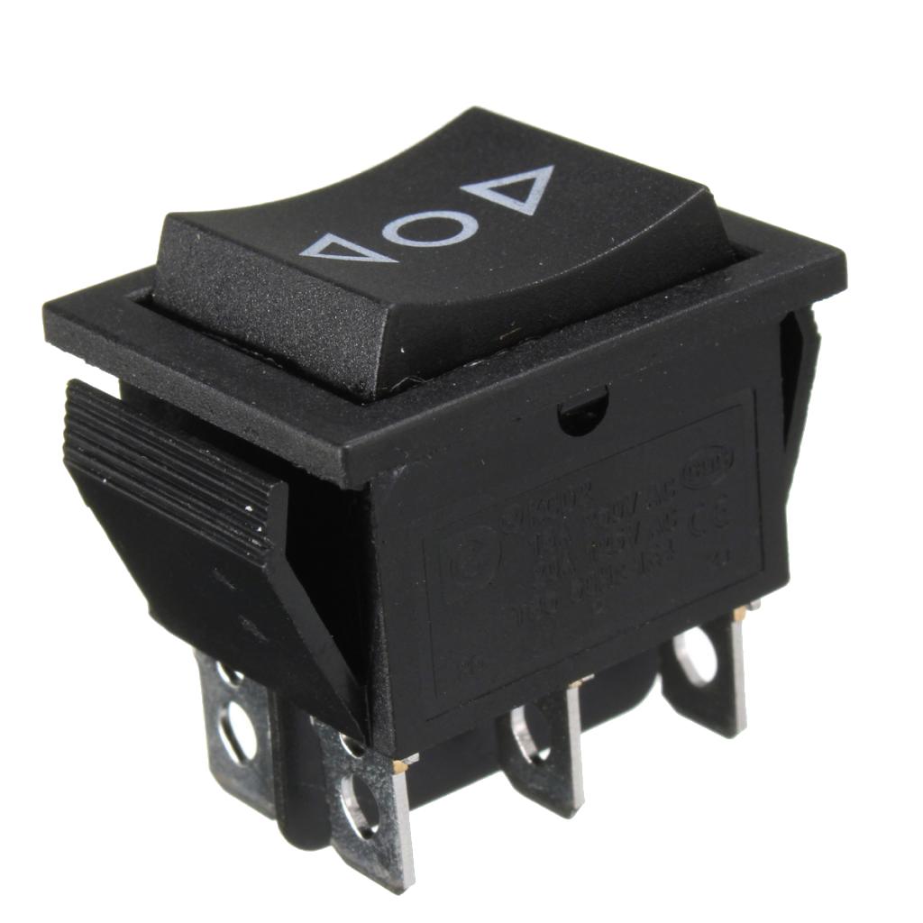 Pair 6-Pin Sunroof Locks Rocker Momentary Switch DPDT On/Off/On 12V
