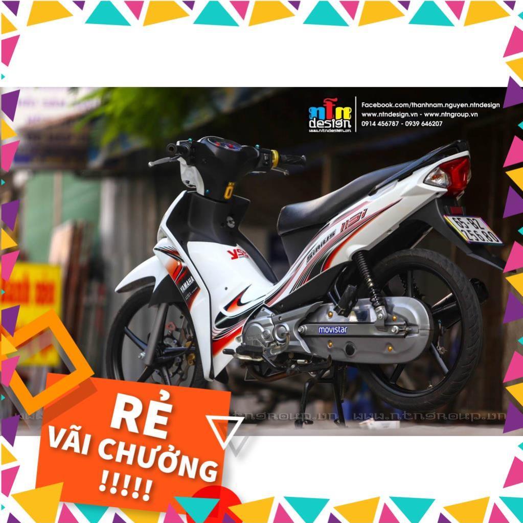 Tem Rời Sirius FI 115 Mẫu Sọc Trắng Đen Đỏ