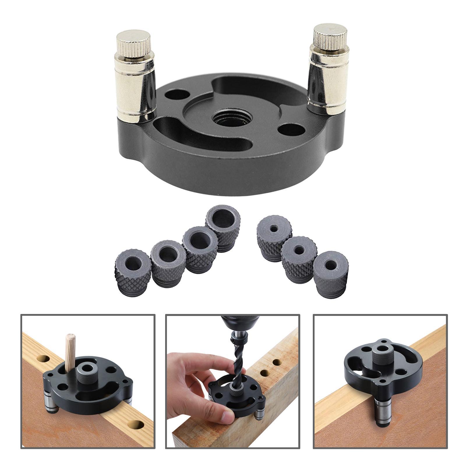 2pcs 2-10mm Self-Centering Doweling Jig Set Vertical Hole Puncher Locator
