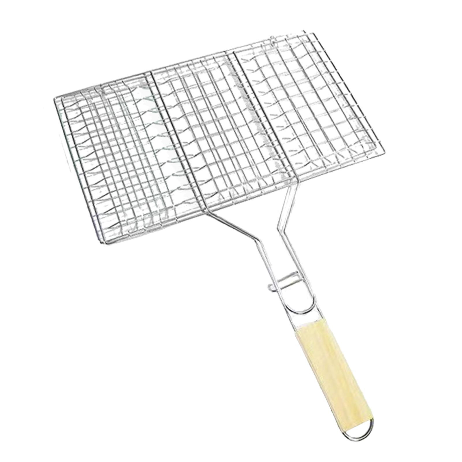 Basket Fish Grilling Basket Portable for Outdoor Grill Barbecue Rack for Grill Accessories for Vegetables Camping Cooking
