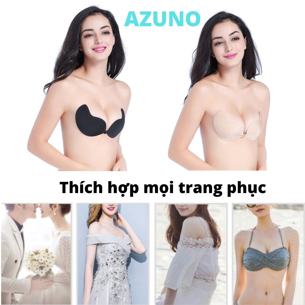 Miếng Dán Ngực Silicone Cài Trước Hình Xoài Siêu DÍNH - TẠO KHE- ĐẨY NGỰC DÙNG NHIỀU LẦN