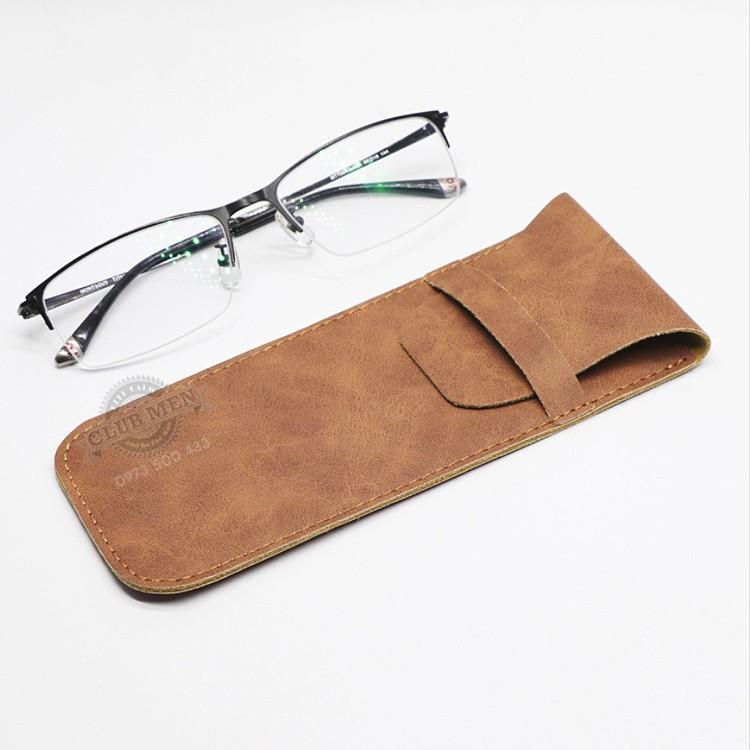 Bao da đựng kính loại mềm chống trầy hiệu quả - Hàng handmade, nhiều màu