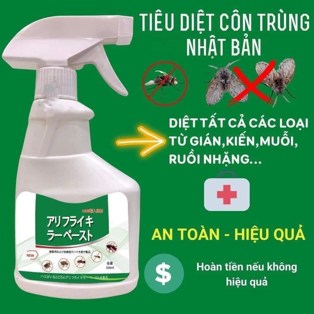 CHAI 300ML XỊT DIỆT CÔN TRÙNG, KIẾN, GIÁN, RUỒI, MUỖI.. SIÊU HIỆU QUẢ