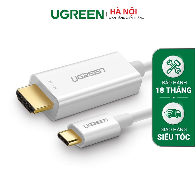 Cáp chuyển đổi USB Type-C to HDMI hỗ trợ 4K, 3D dài 1,5m Ugreen 30841 - hàng chính hãng