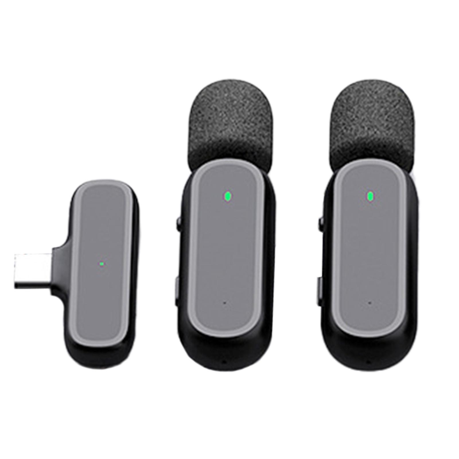 Professional Wireless Lavalier Mic DSP Noise Reduction for Vlog Interview Tiktok