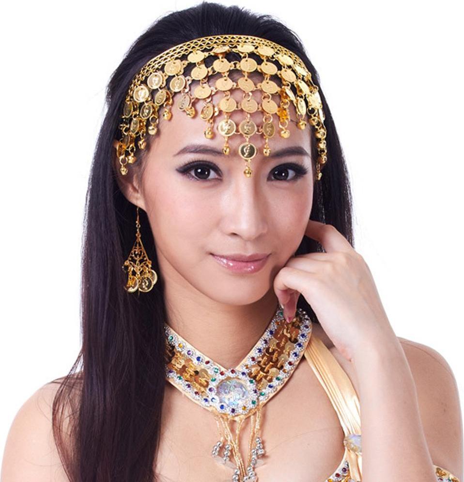 Yotijar Múa Bụng Đầu Mũ Trụ Kẹp Tóc Đồng Tiền Trang Sức Phụ Kiện Tóc 2 Gói